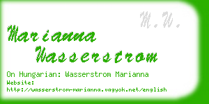 marianna wasserstrom business card